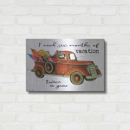Luxe Metal Art 'Vacation Truck' by Cindy Jacobs, Metal Wall Art,24x16