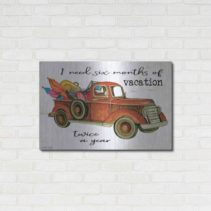 Luxe Metal Art 'Vacation Truck' by Cindy Jacobs, Metal Wall Art,36x24