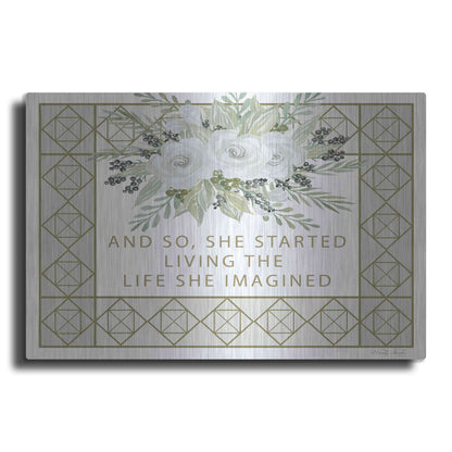 Luxe Metal Art 'Living the Life She Imagined' by Cindy Jacobs, Metal Wall Art