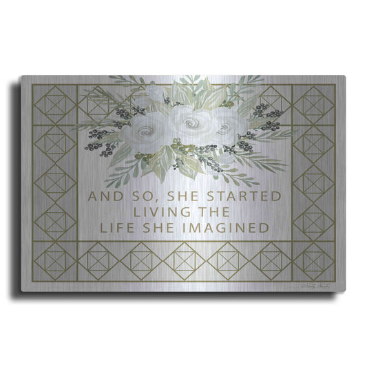 Luxe Metal Art 'Living the Life She Imagined' by Cindy Jacobs, Metal Wall Art