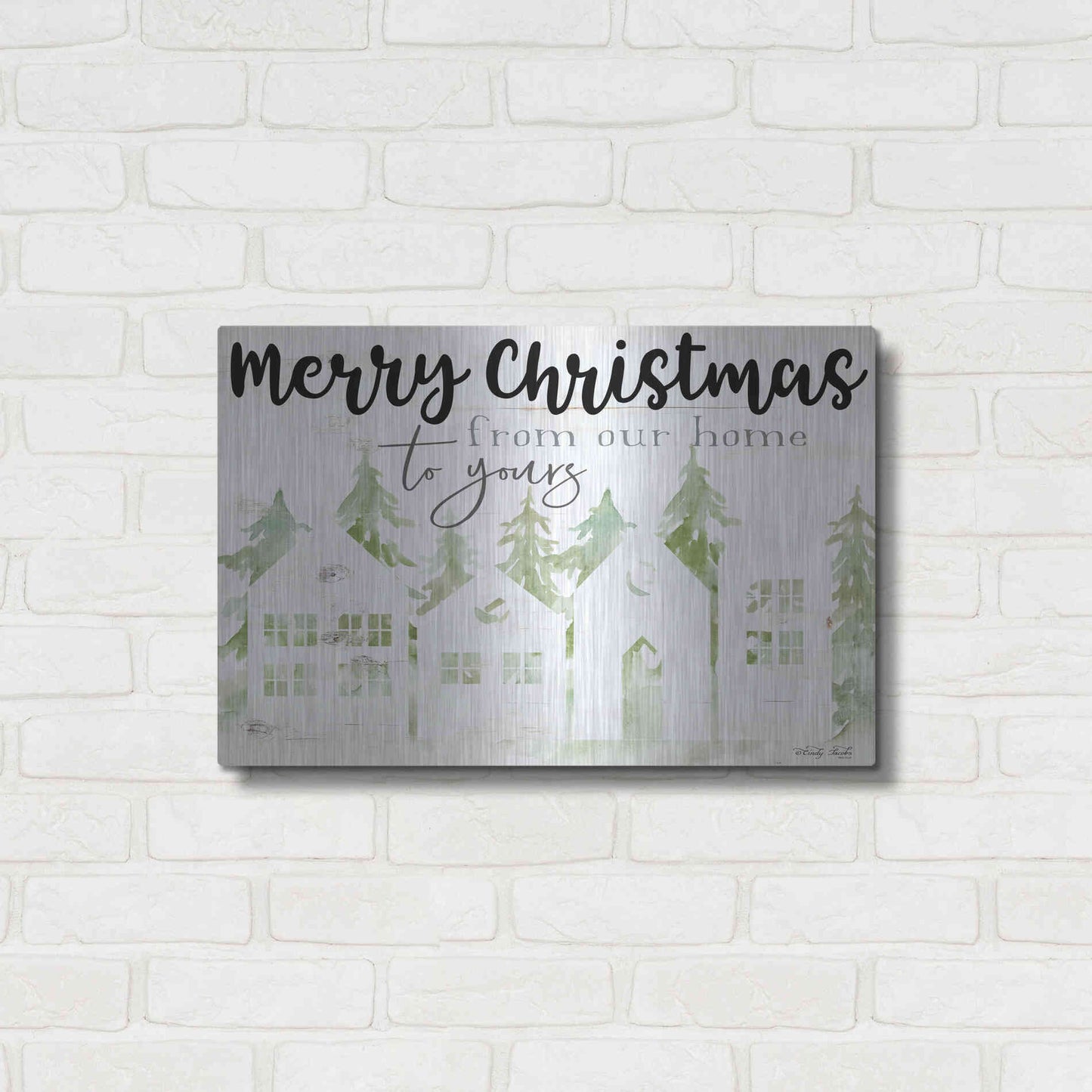 Luxe Metal Art 'From Our Home' by Cindy Jacobs, Metal Wall Art,24x16