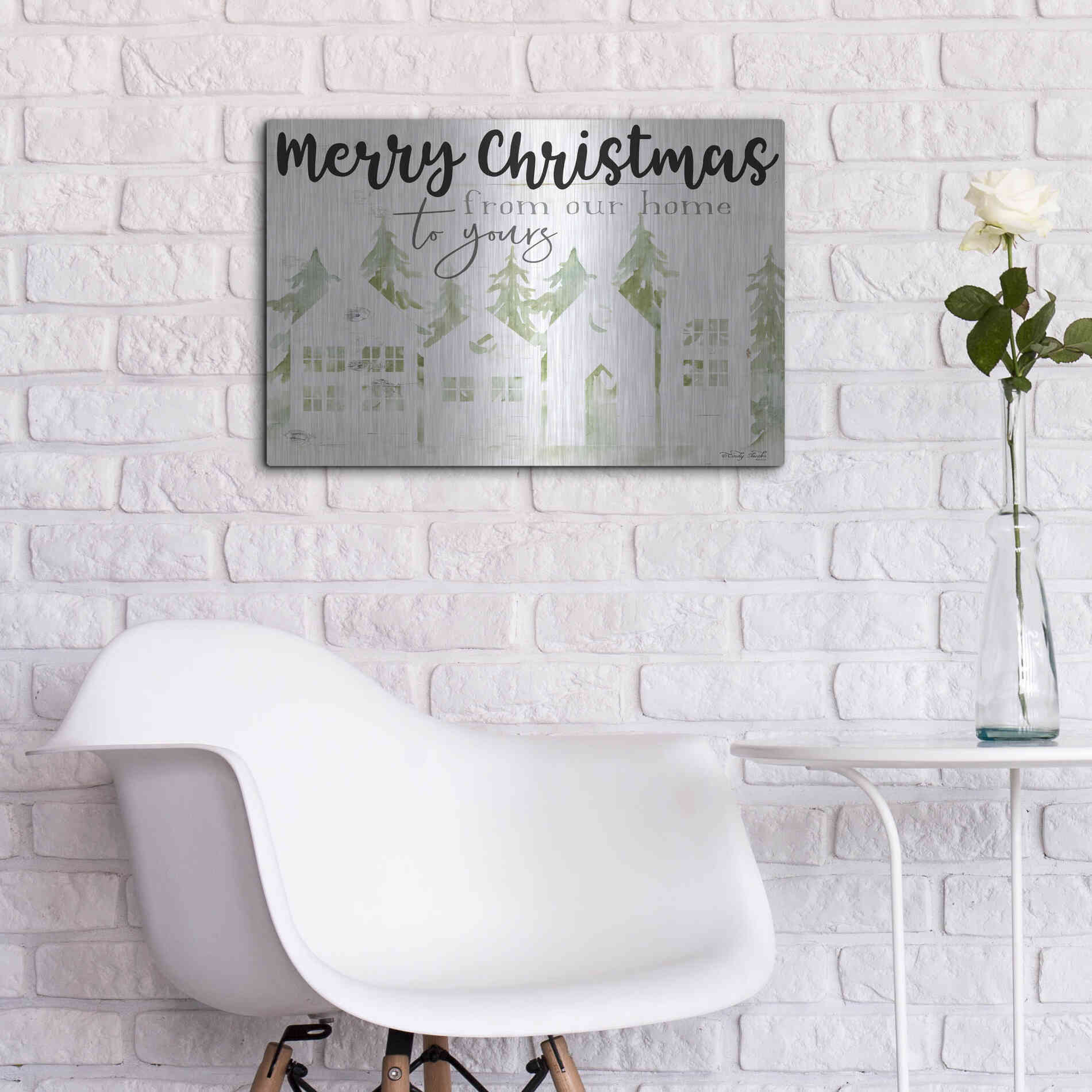 Luxe Metal Art 'From Our Home' by Cindy Jacobs, Metal Wall Art,24x16