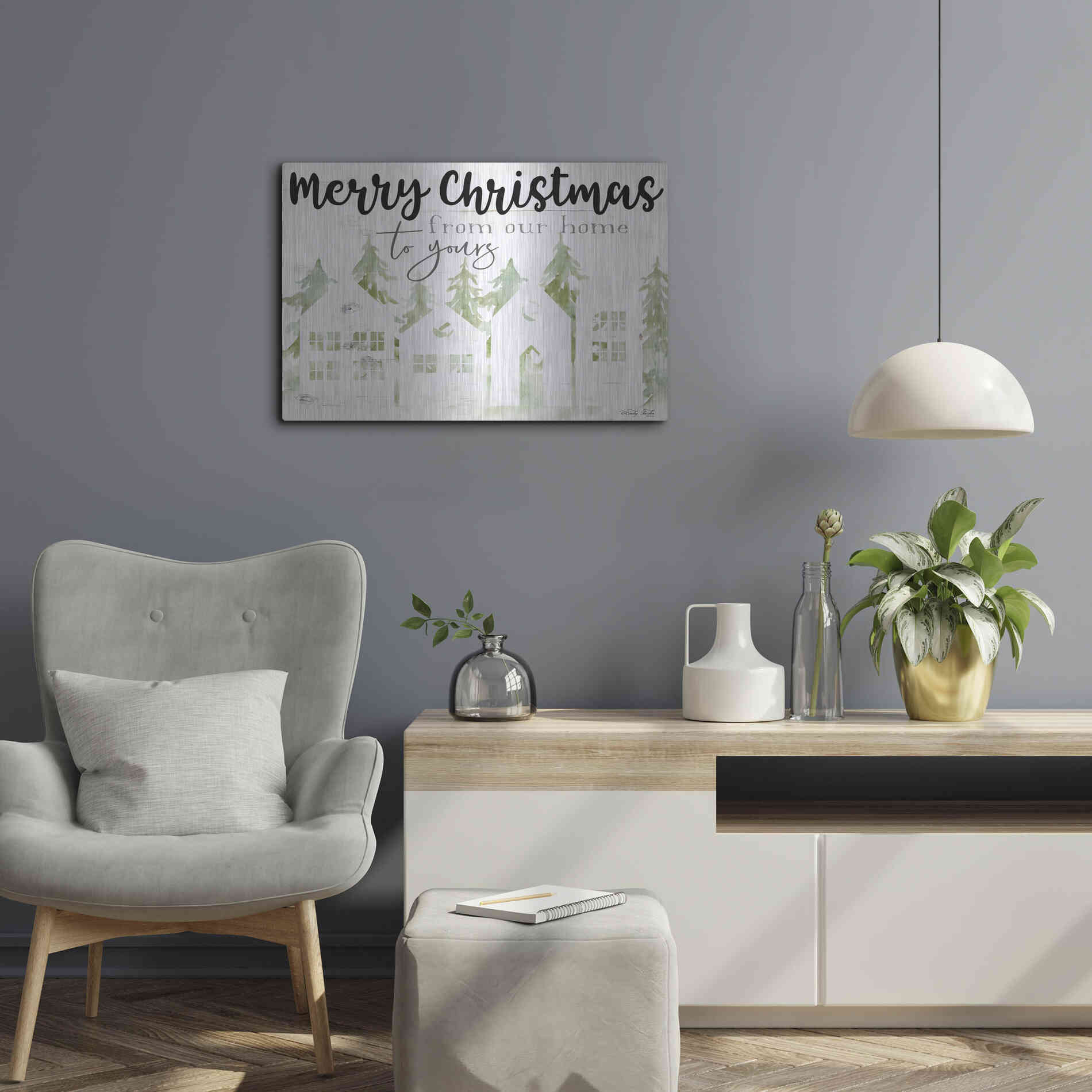 Luxe Metal Art 'From Our Home' by Cindy Jacobs, Metal Wall Art,24x16