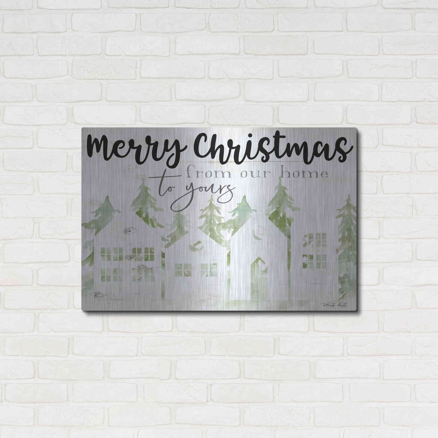 Luxe Metal Art 'From Our Home' by Cindy Jacobs, Metal Wall Art,36x24