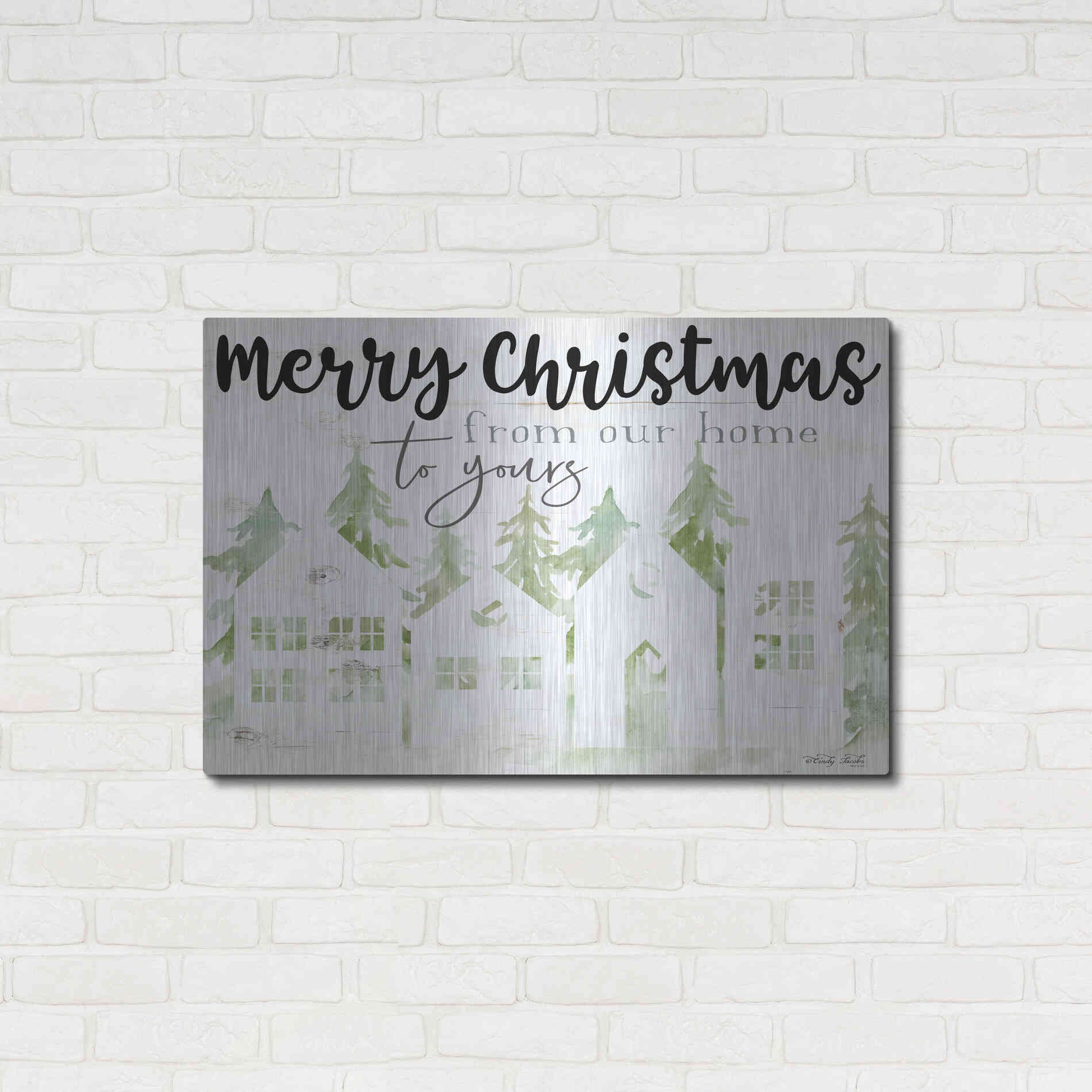 Luxe Metal Art 'From Our Home' by Cindy Jacobs, Metal Wall Art,36x24