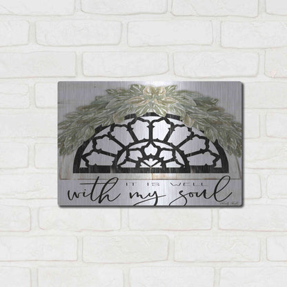 Luxe Metal Art 'With My Soul' by Cindy Jacobs, Metal Wall Art,16x12