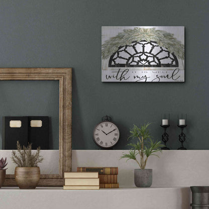 Luxe Metal Art 'With My Soul' by Cindy Jacobs, Metal Wall Art,16x12