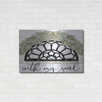 Luxe Metal Art 'With My Soul' by Cindy Jacobs, Metal Wall Art,36x24