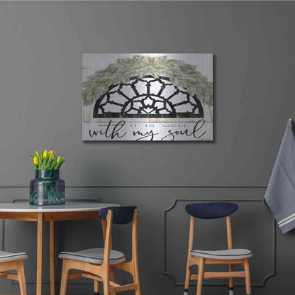 Luxe Metal Art 'With My Soul' by Cindy Jacobs, Metal Wall Art,36x24