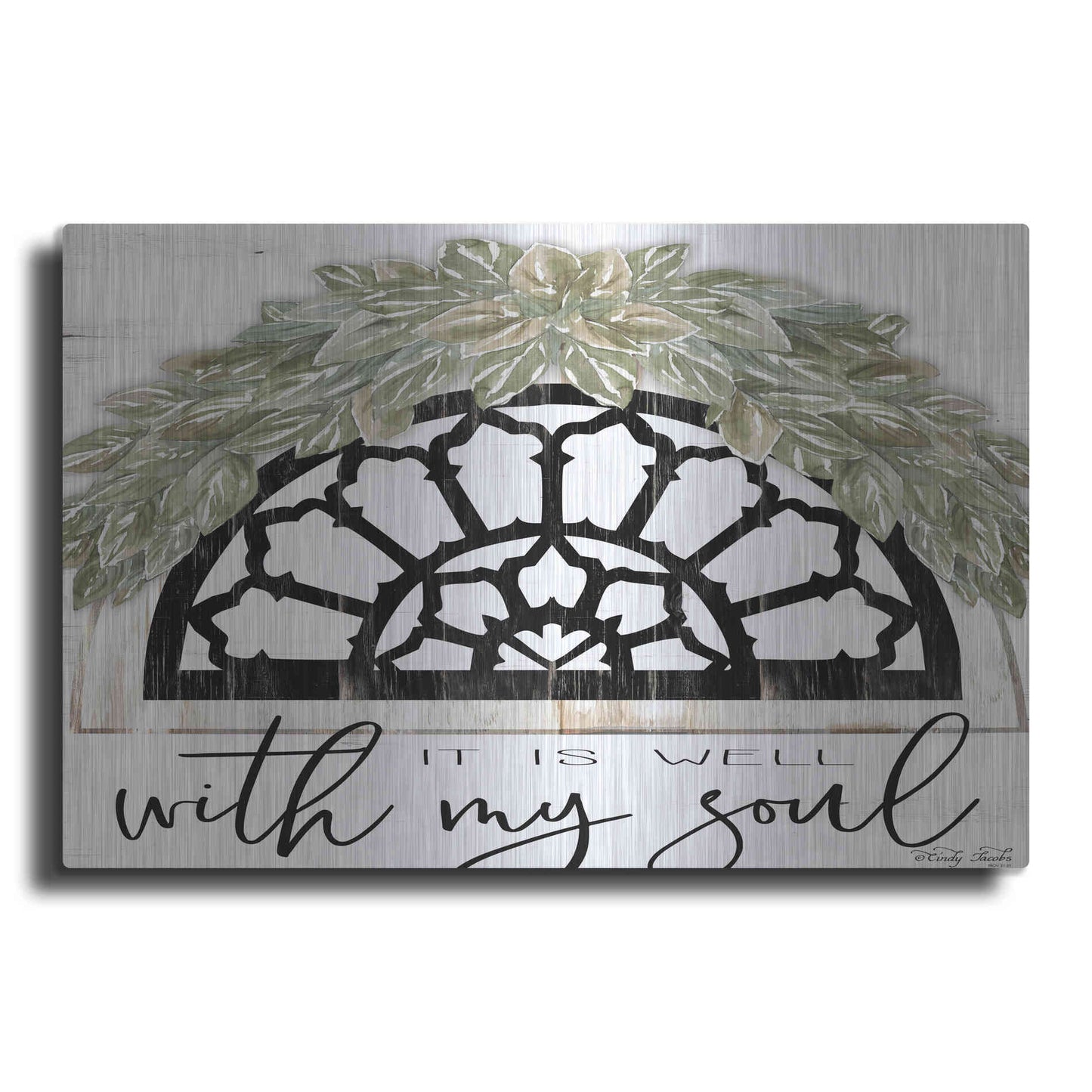 Luxe Metal Art 'With My Soul' by Cindy Jacobs, Metal Wall Art