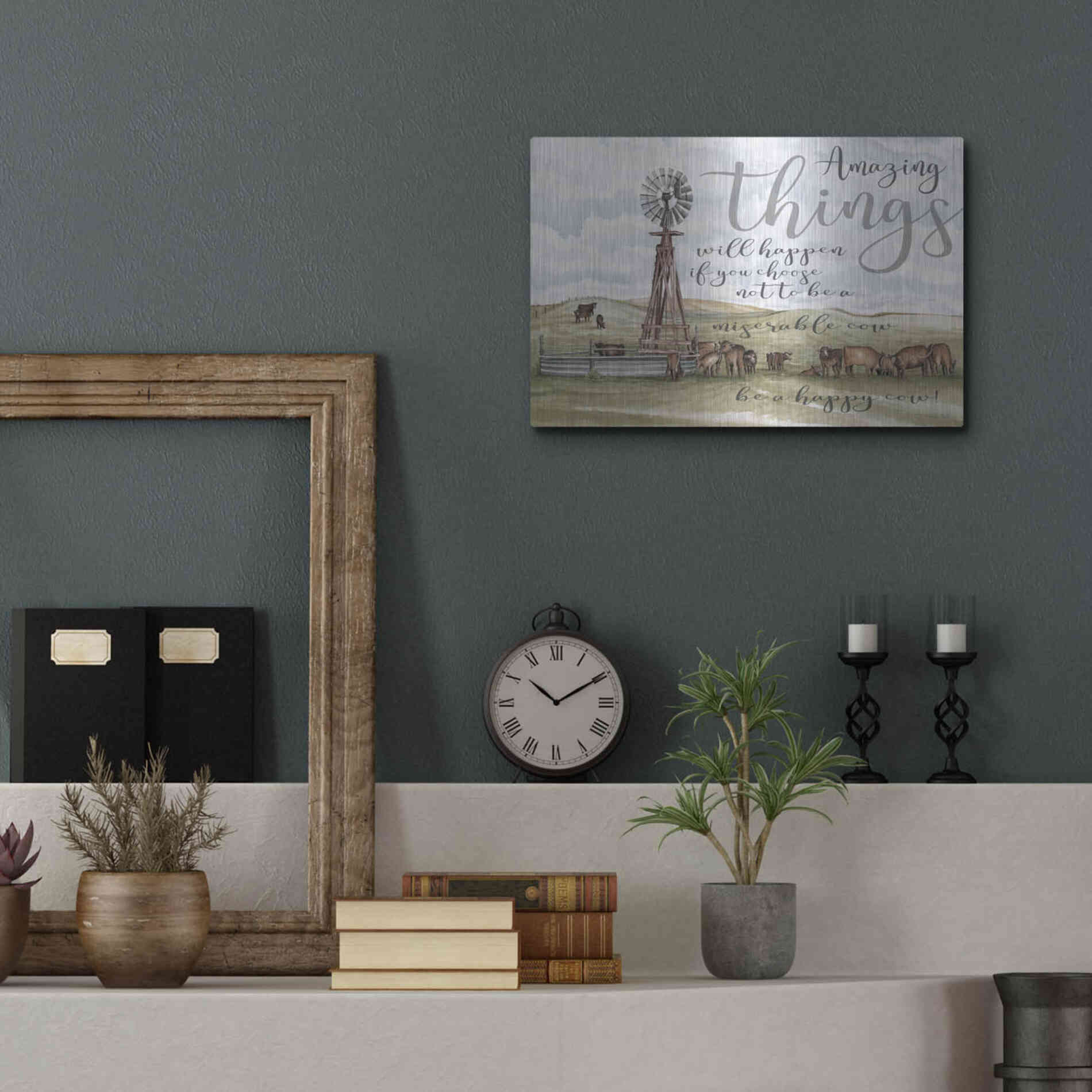 Luxe Metal Art 'Amazing Things' by Cindy Jacobs, Metal Wall Art,16x12