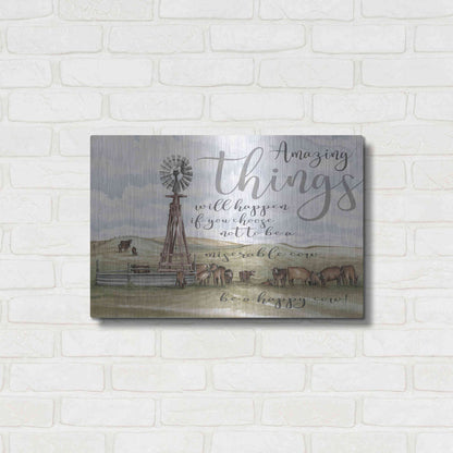 Luxe Metal Art 'Amazing Things' by Cindy Jacobs, Metal Wall Art,24x16