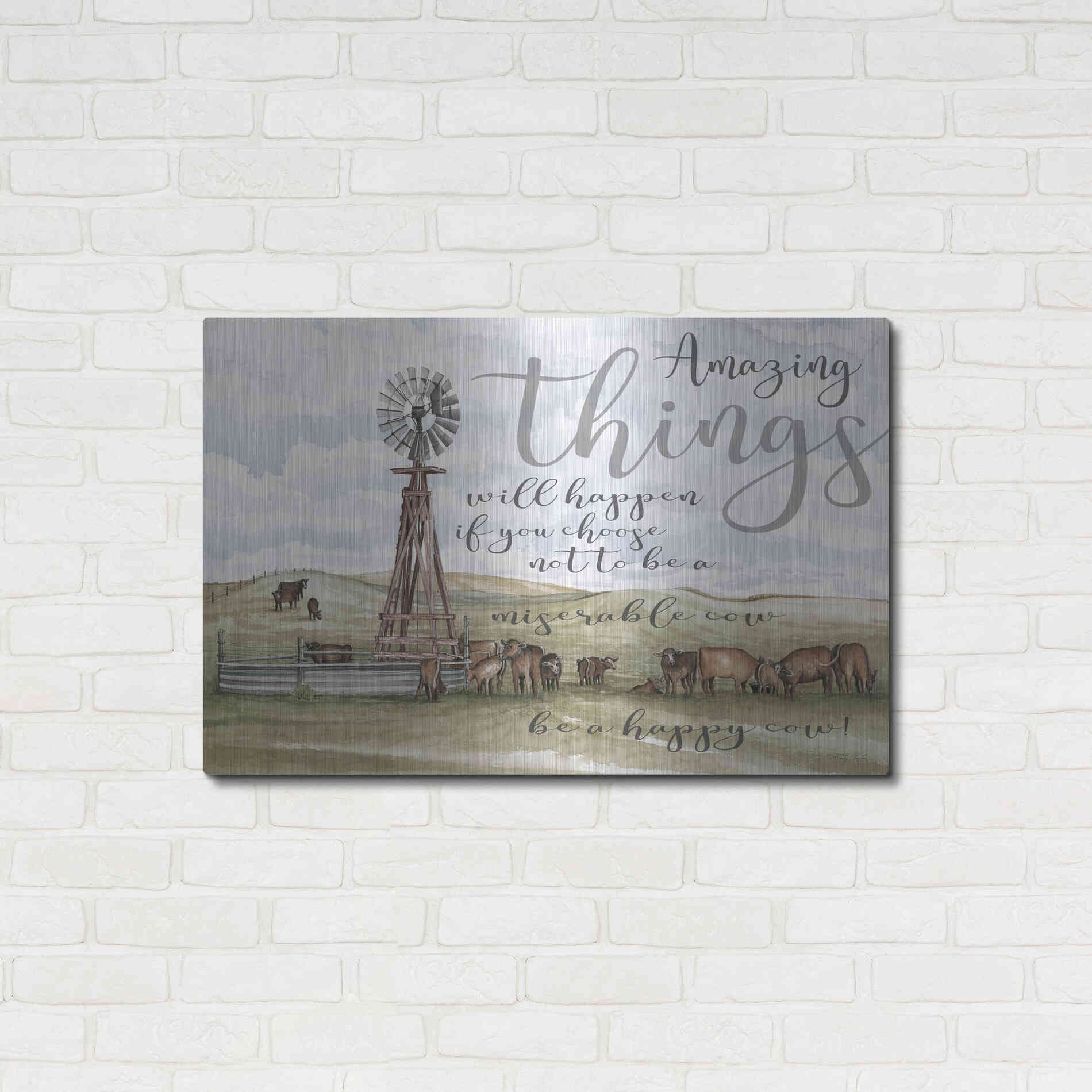 Luxe Metal Art 'Amazing Things' by Cindy Jacobs, Metal Wall Art,36x24