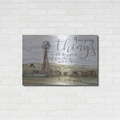 Luxe Metal Art 'Amazing Things' by Cindy Jacobs, Metal Wall Art,36x24