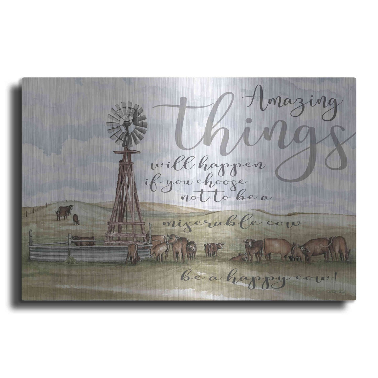Luxe Metal Art 'Amazing Things' by Cindy Jacobs, Metal Wall Art