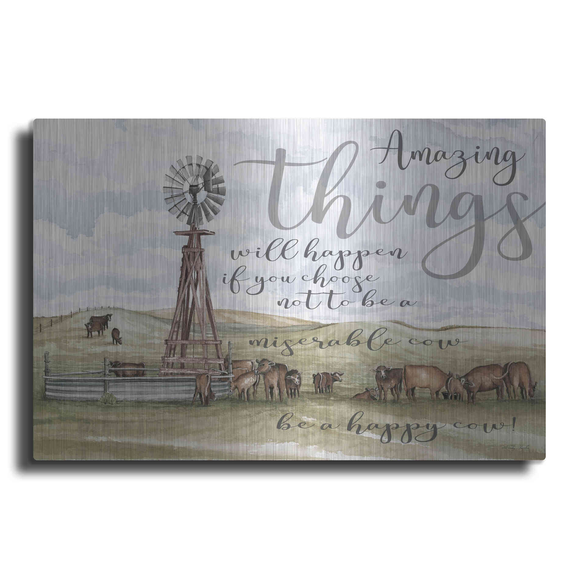 Luxe Metal Art 'Amazing Things' by Cindy Jacobs, Metal Wall Art