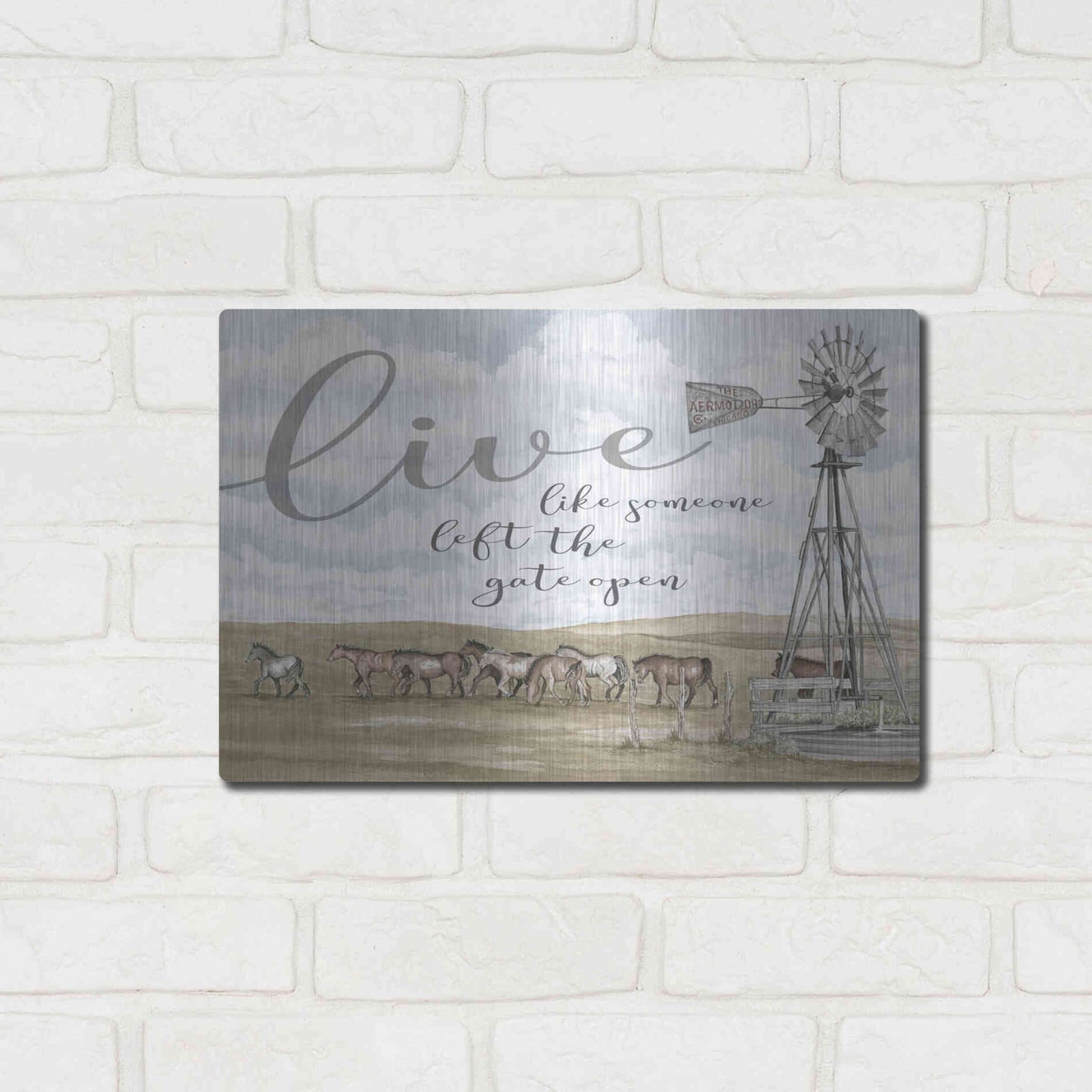 Luxe Metal Art 'Live Like Someone..' by Cindy Jacobs, Metal Wall Art,16x12