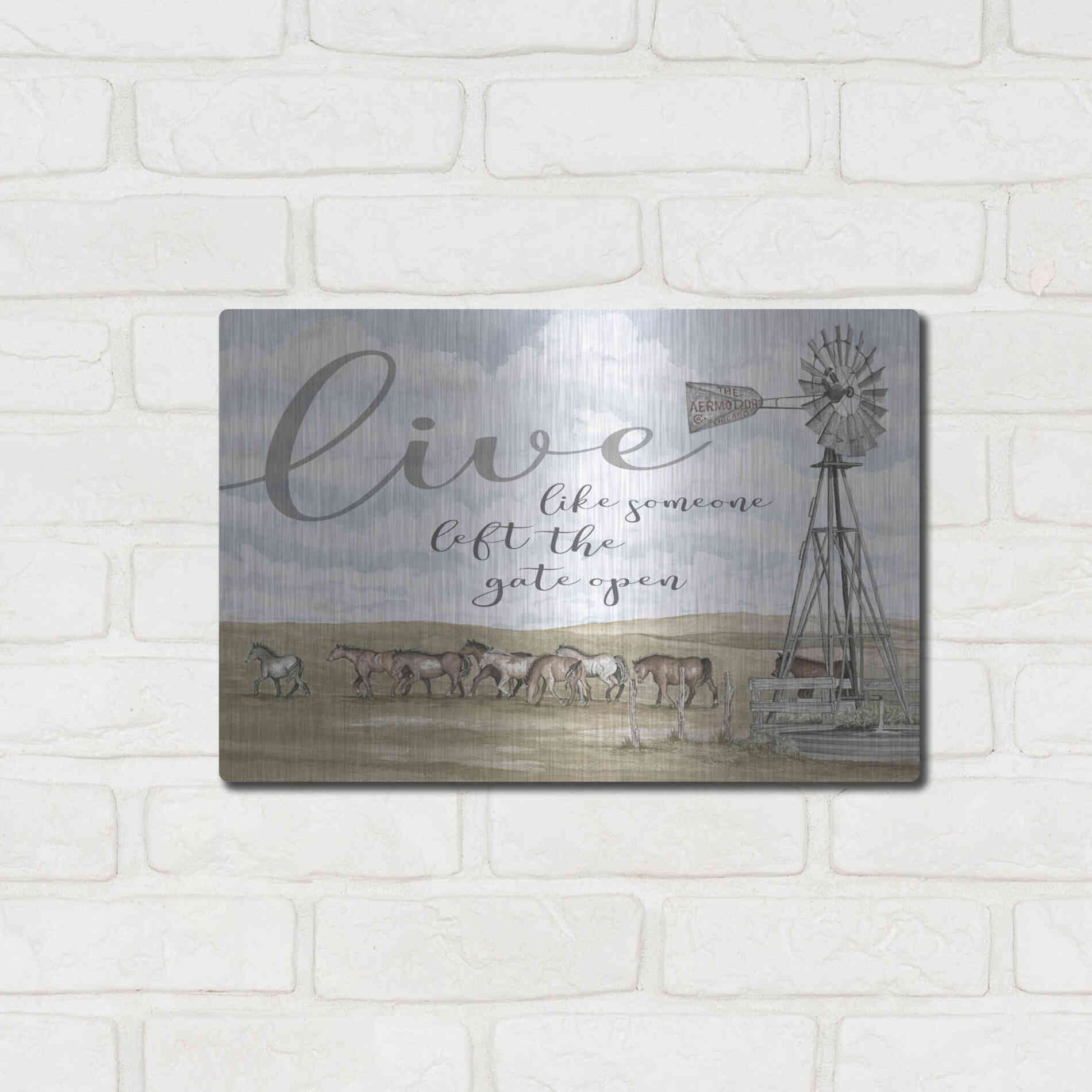 Luxe Metal Art 'Live Like Someone..' by Cindy Jacobs, Metal Wall Art,16x12