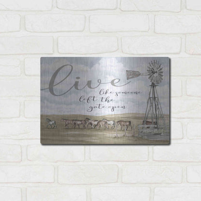 Luxe Metal Art 'Live Like Someone..' by Cindy Jacobs, Metal Wall Art,16x12