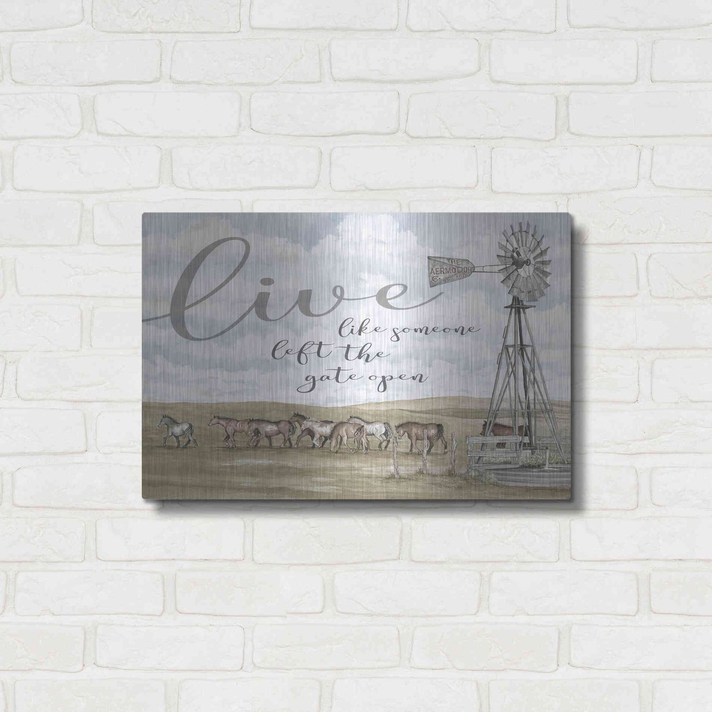 Luxe Metal Art 'Live Like Someone..' by Cindy Jacobs, Metal Wall Art,24x16