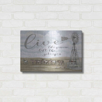 Luxe Metal Art 'Live Like Someone..' by Cindy Jacobs, Metal Wall Art,24x16