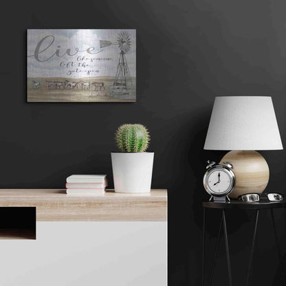 Luxe Metal Art 'Live Like Someone..' by Cindy Jacobs, Metal Wall Art,24x16