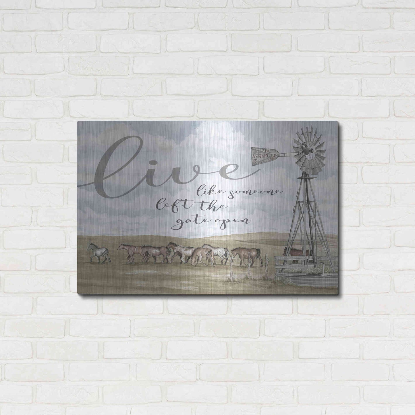 Luxe Metal Art 'Live Like Someone..' by Cindy Jacobs, Metal Wall Art,36x24