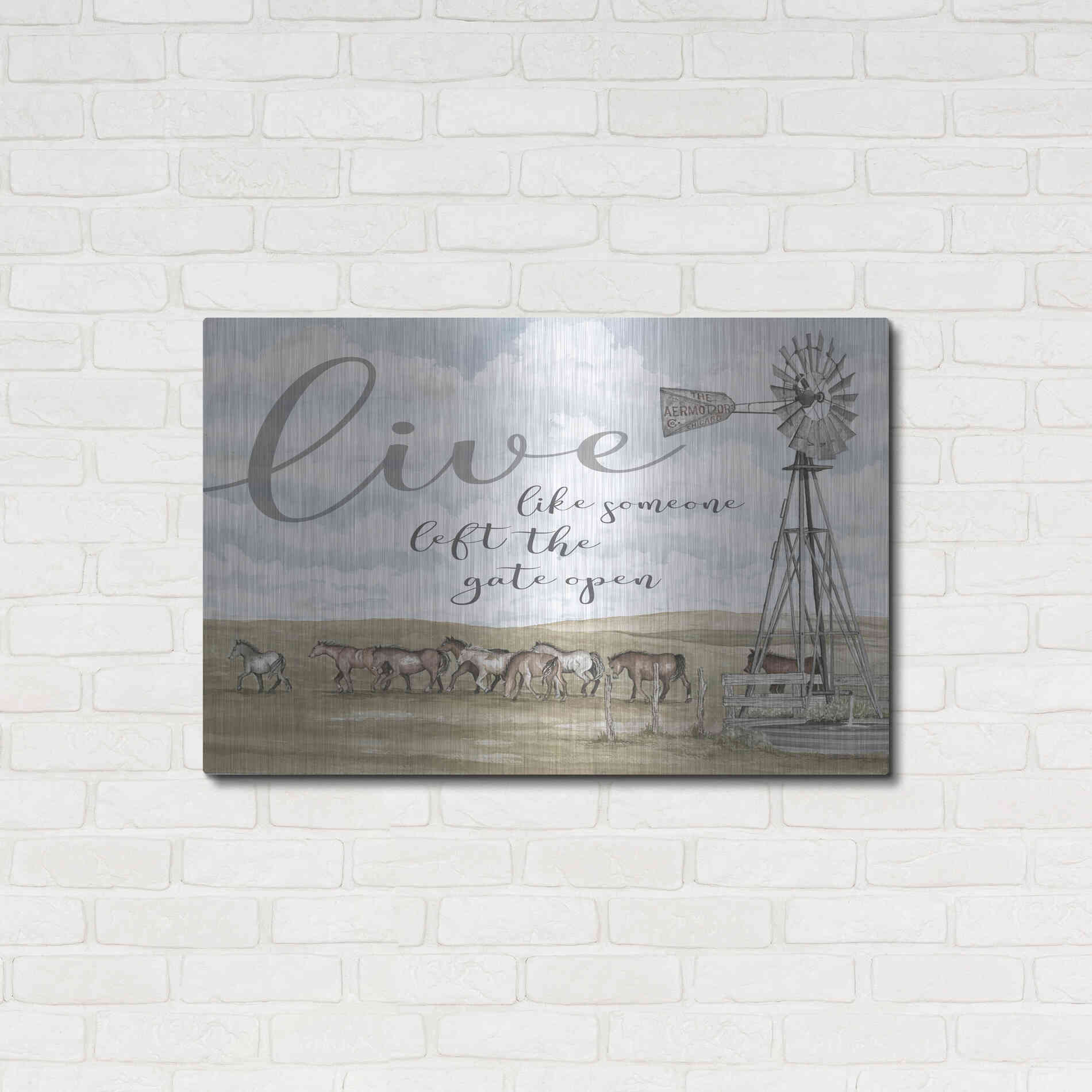 Luxe Metal Art 'Live Like Someone..' by Cindy Jacobs, Metal Wall Art,36x24