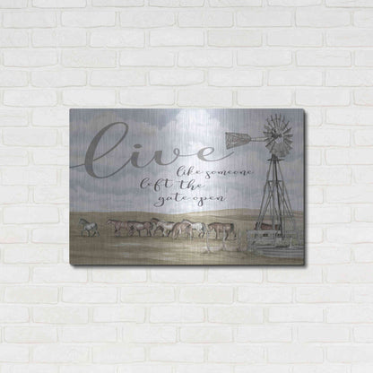 Luxe Metal Art 'Live Like Someone..' by Cindy Jacobs, Metal Wall Art,36x24