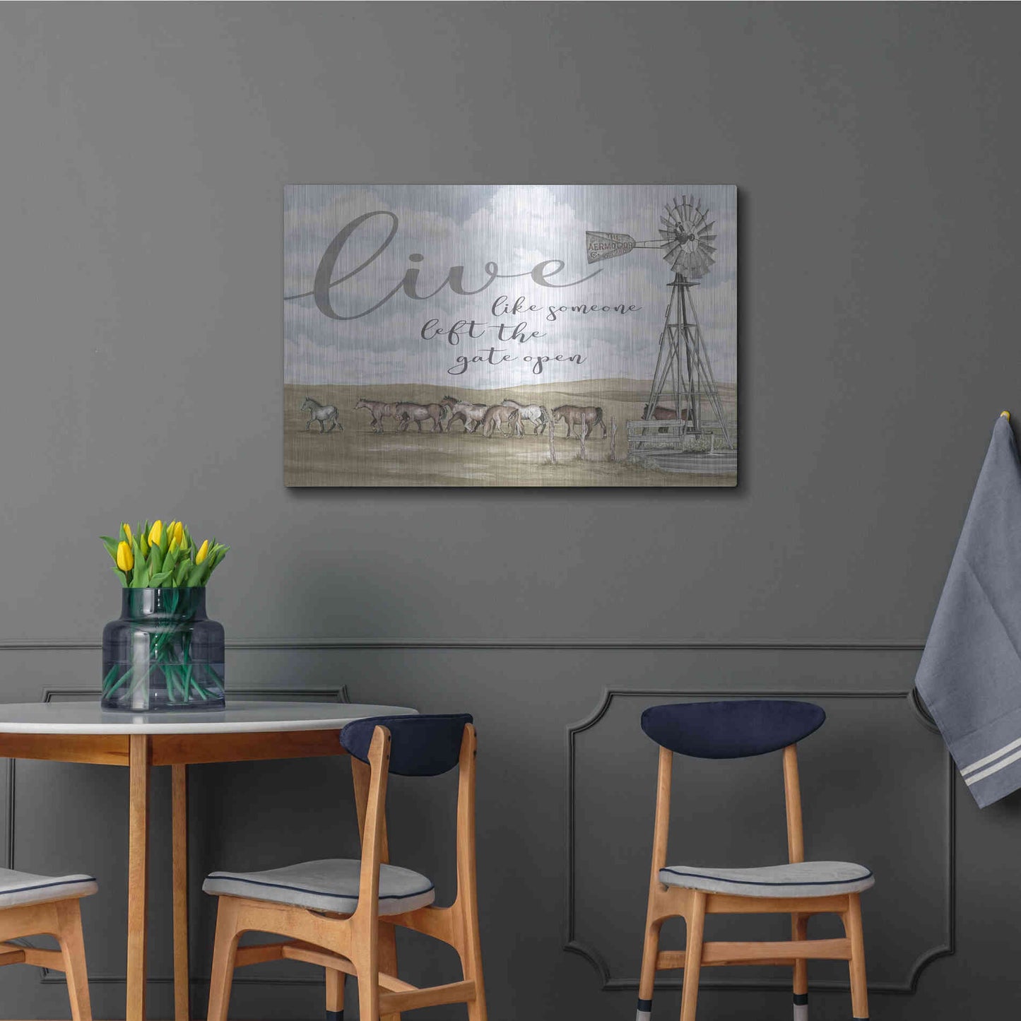 Luxe Metal Art 'Live Like Someone..' by Cindy Jacobs, Metal Wall Art,36x24