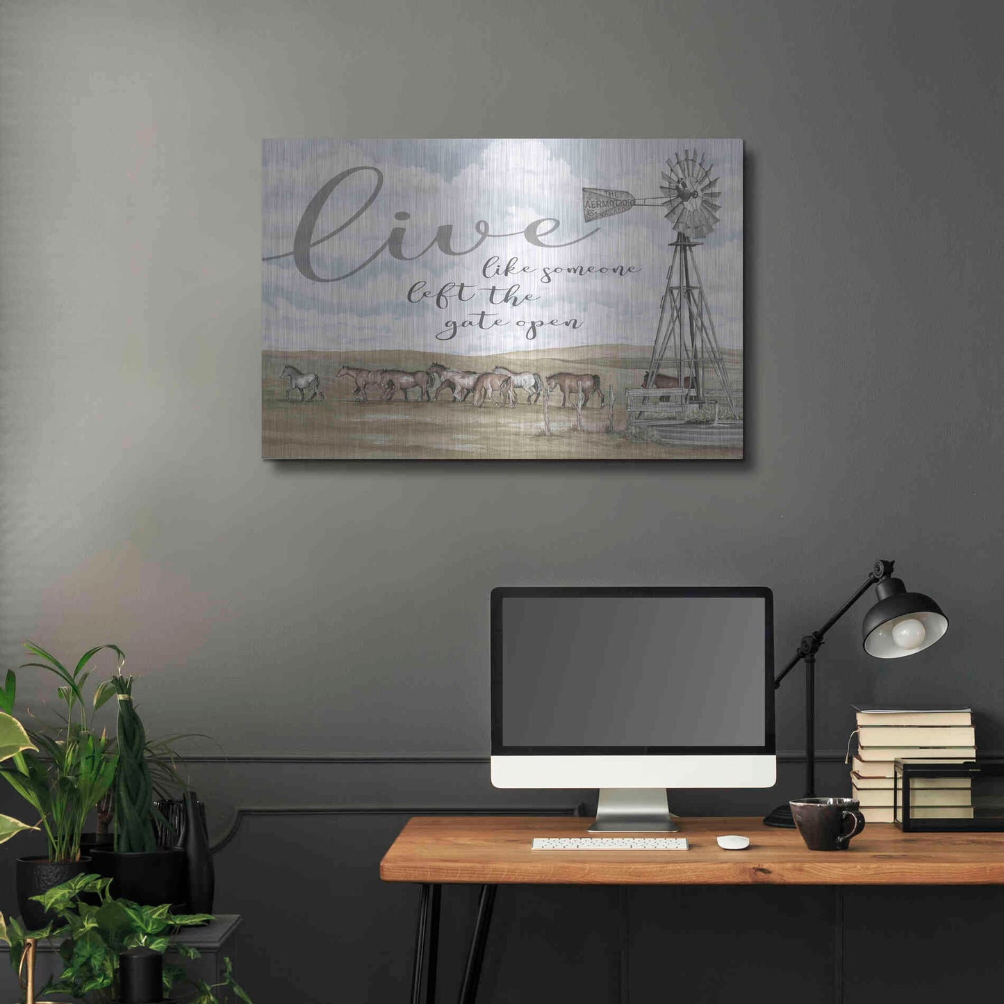 Luxe Metal Art 'Live Like Someone..' by Cindy Jacobs, Metal Wall Art,36x24