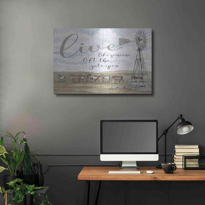 Luxe Metal Art 'Live Like Someone..' by Cindy Jacobs, Metal Wall Art,36x24