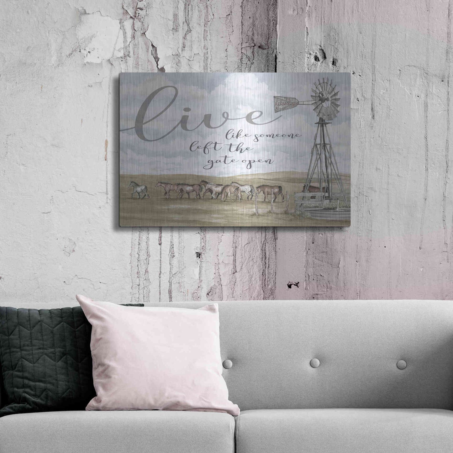 Luxe Metal Art 'Live Like Someone..' by Cindy Jacobs, Metal Wall Art,36x24