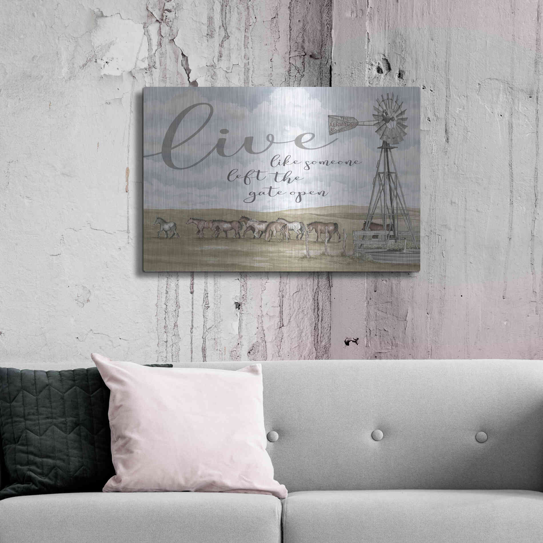 Luxe Metal Art 'Live Like Someone..' by Cindy Jacobs, Metal Wall Art,36x24