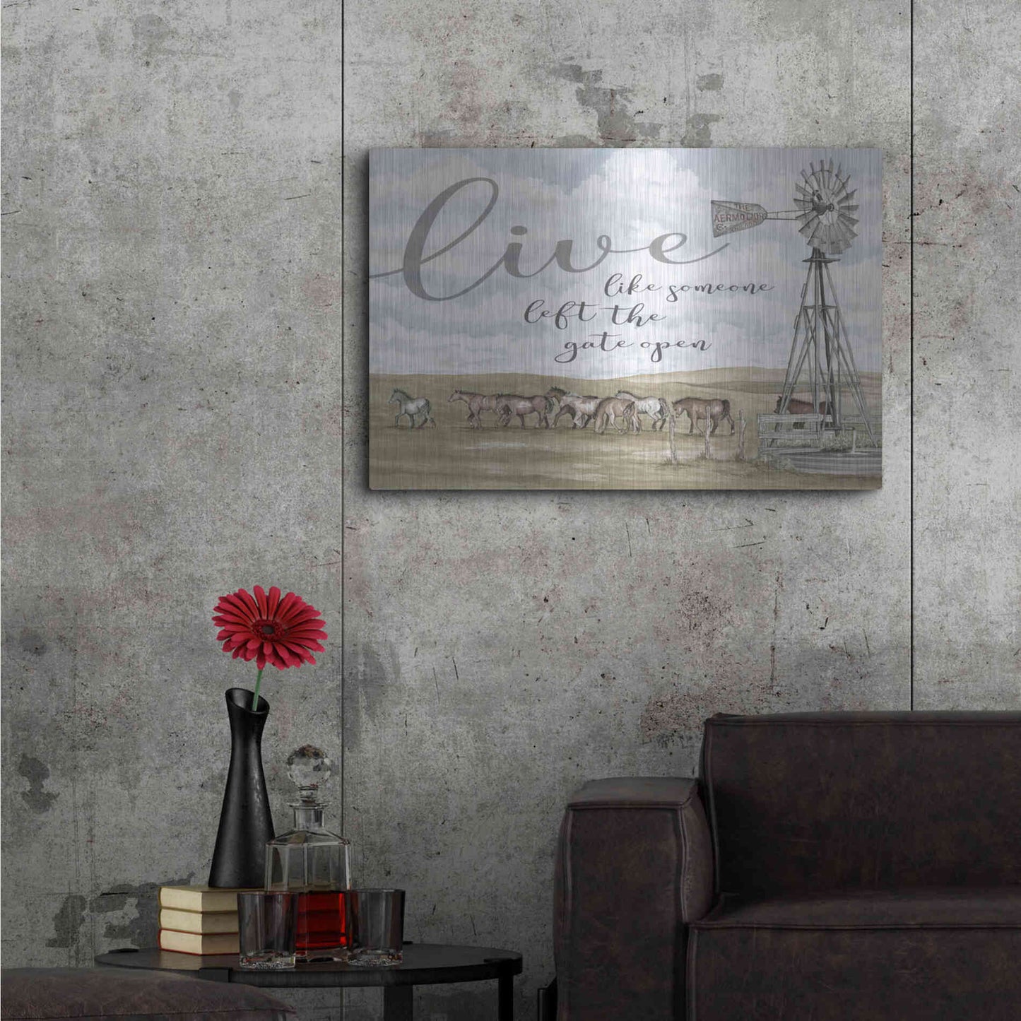 Luxe Metal Art 'Live Like Someone..' by Cindy Jacobs, Metal Wall Art,36x24