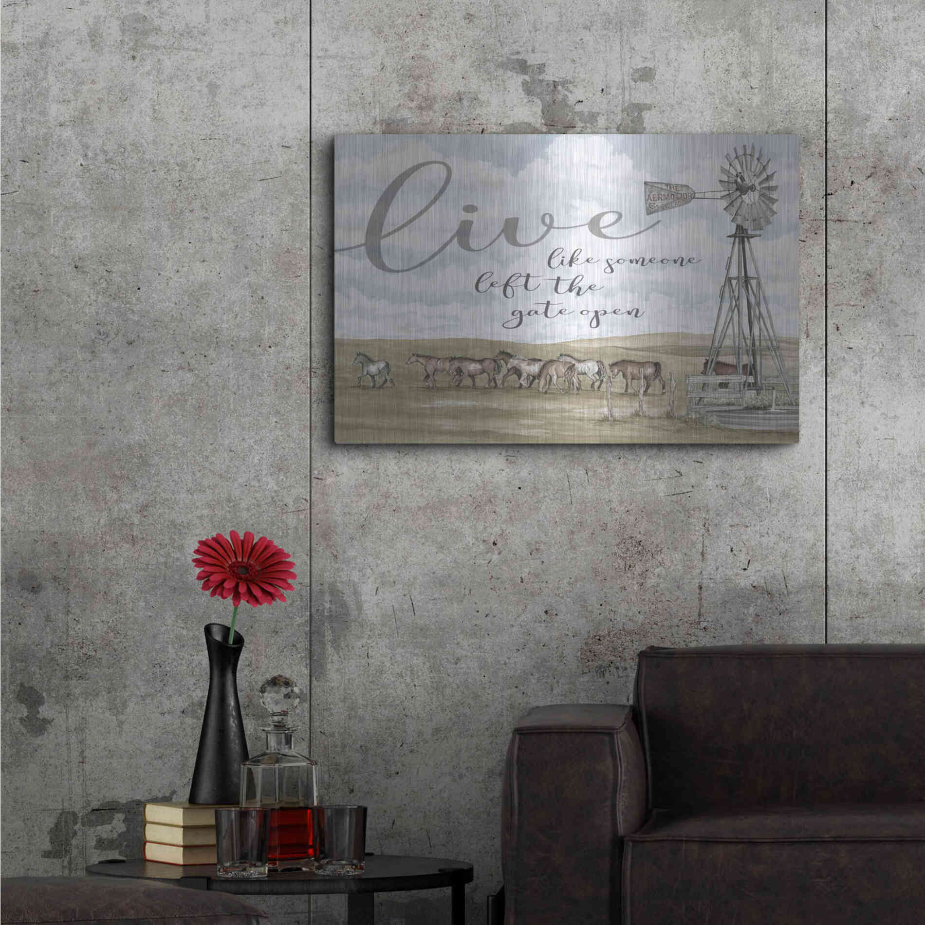 Luxe Metal Art 'Live Like Someone..' by Cindy Jacobs, Metal Wall Art,36x24