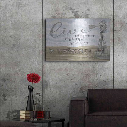 Luxe Metal Art 'Live Like Someone..' by Cindy Jacobs, Metal Wall Art,36x24