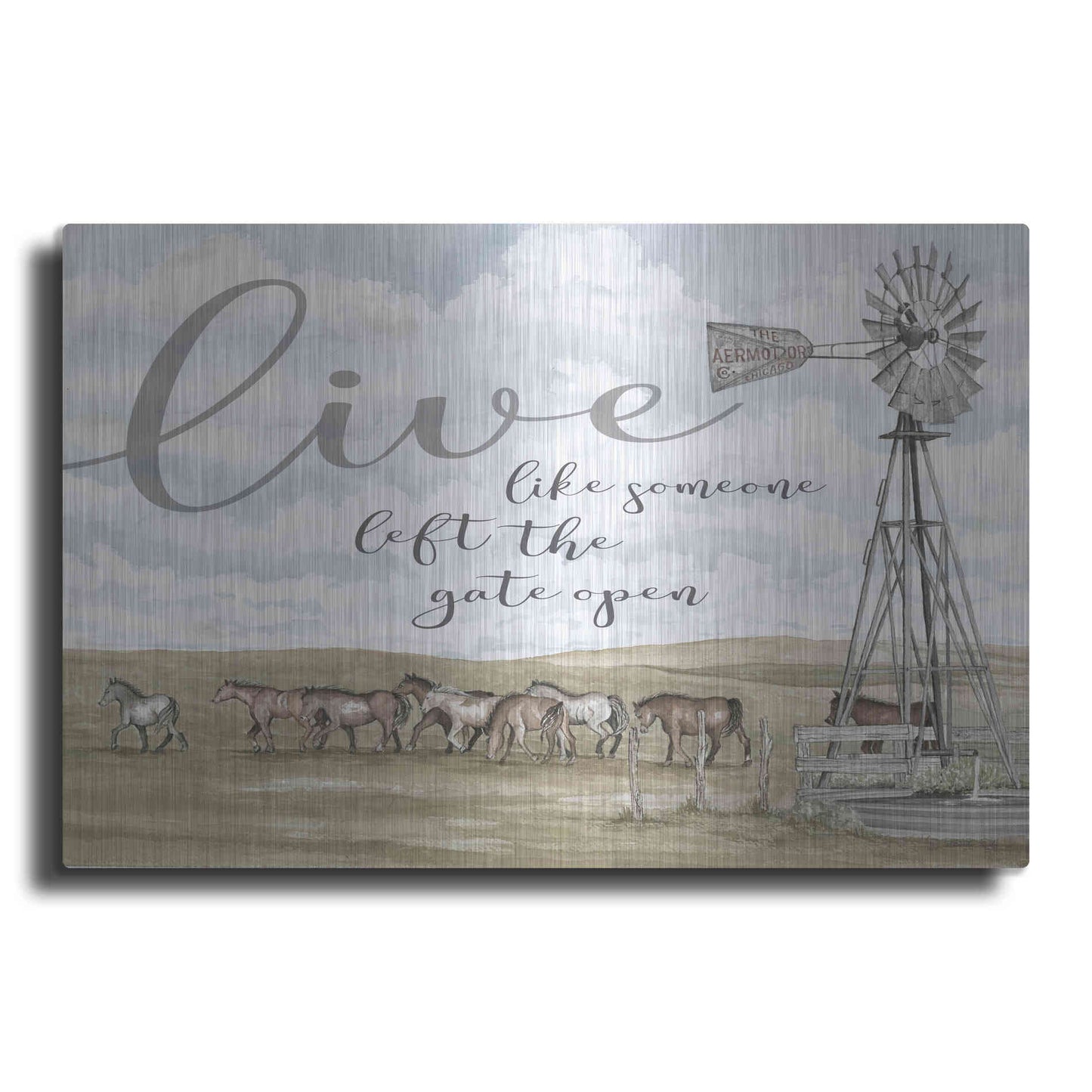 Luxe Metal Art 'Live Like Someone..' by Cindy Jacobs, Metal Wall Art