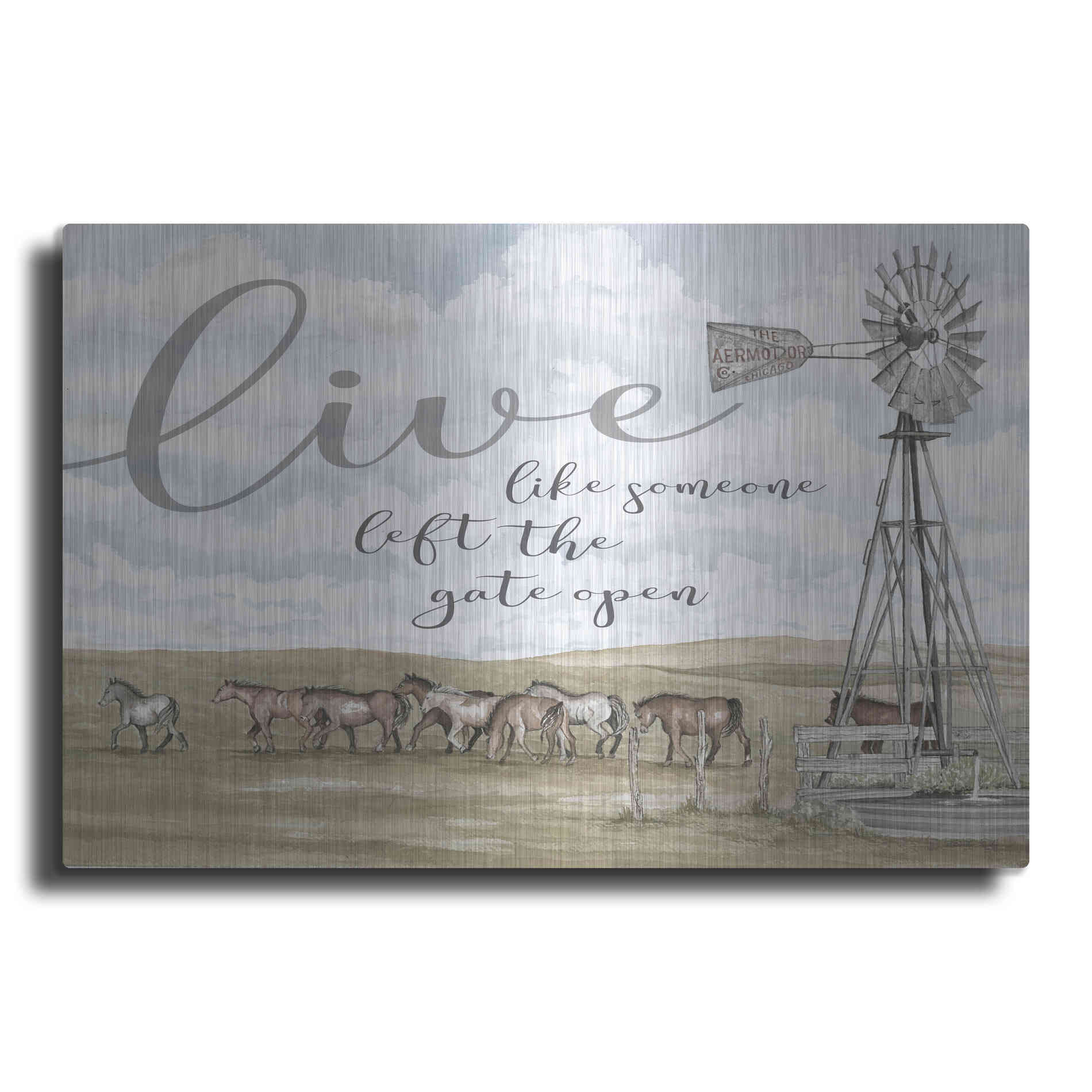 Luxe Metal Art 'Live Like Someone..' by Cindy Jacobs, Metal Wall Art