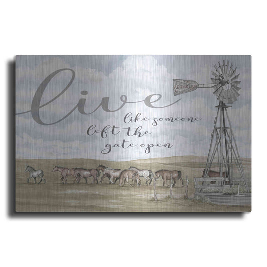 Luxe Metal Art 'Live Like Someone..' by Cindy Jacobs, Metal Wall Art