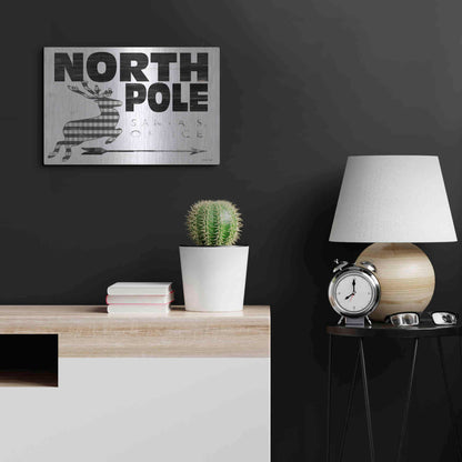 Luxe Metal Art 'North Pole Office' by Cindy Jacobs, Metal Wall Art,24x16