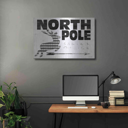 Luxe Metal Art 'North Pole Office' by Cindy Jacobs, Metal Wall Art,36x24