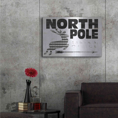 Luxe Metal Art 'North Pole Office' by Cindy Jacobs, Metal Wall Art,36x24