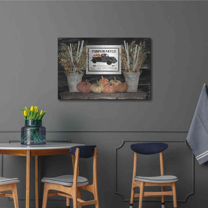 Luxe Metal Art 'Pumpkin Patch Still Life' by Cindy Jacobs, Metal Wall Art,36x24