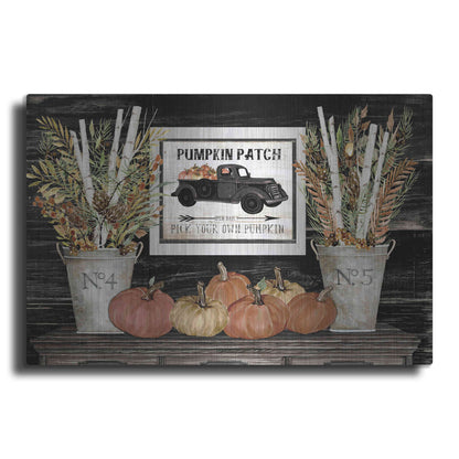 Luxe Metal Art 'Pumpkin Patch Still Life' by Cindy Jacobs, Metal Wall Art