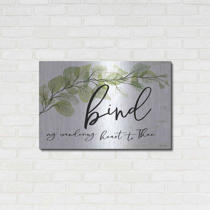 Luxe Metal Art 'Bind My Wandering Heart to Thee' by Cindy Jacobs, Metal Wall Art,36x24