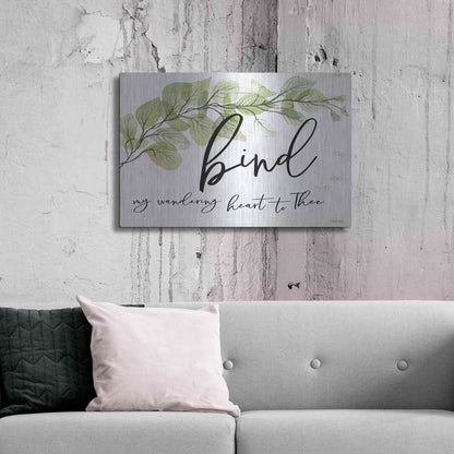 Luxe Metal Art 'Bind My Wandering Heart to Thee' by Cindy Jacobs, Metal Wall Art,36x24
