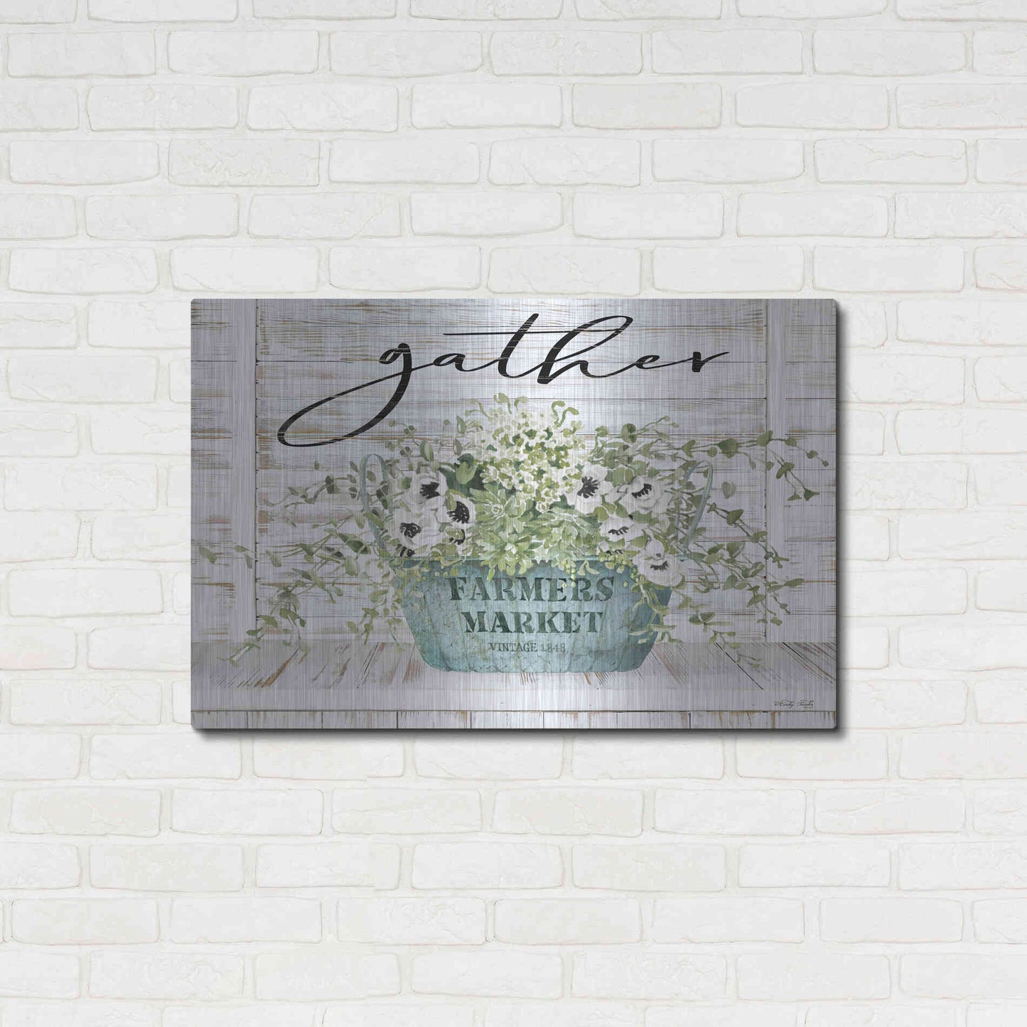 Luxe Metal Art 'Gather' by Cindy Jacobs, Metal Wall Art,36x24