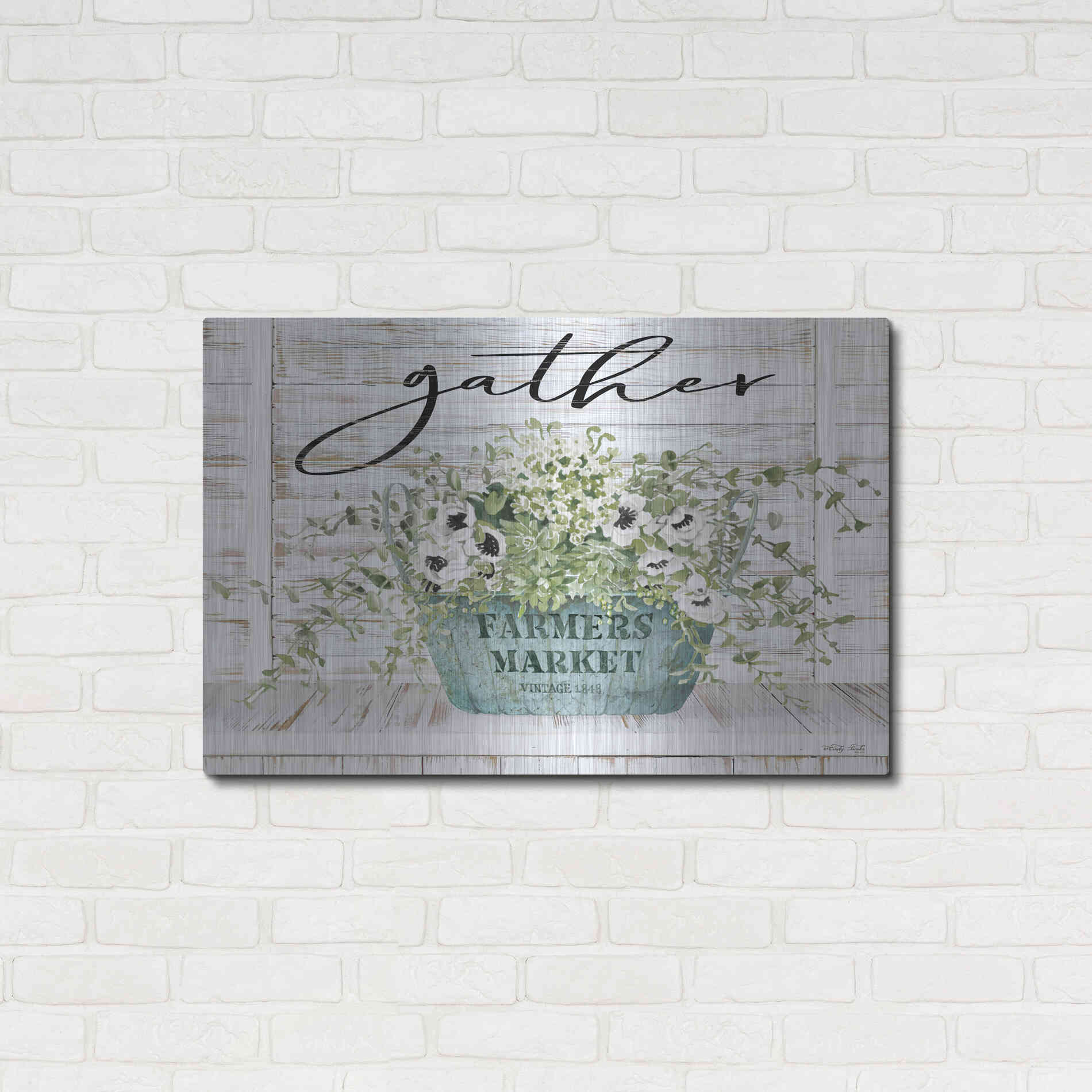 Luxe Metal Art 'Gather' by Cindy Jacobs, Metal Wall Art,36x24