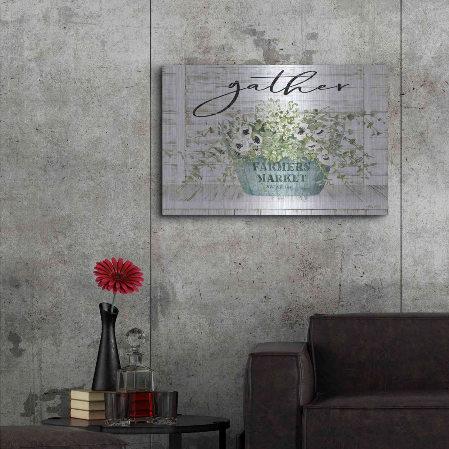 Luxe Metal Art 'Gather' by Cindy Jacobs, Metal Wall Art,36x24